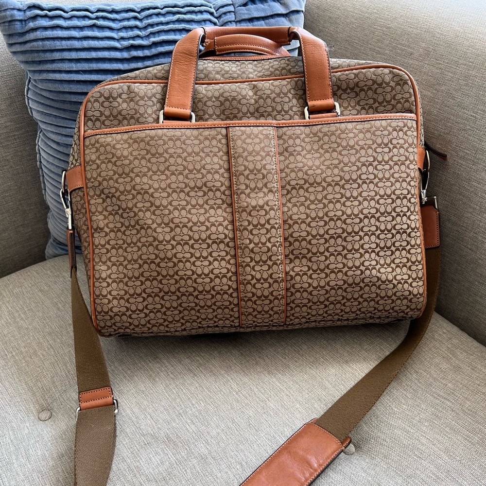 Coach monogram laptop bag